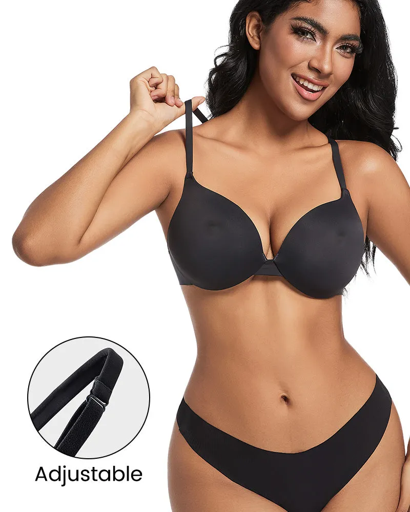 SheCurve®Nipple Push-Up Bra - Black