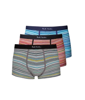 'Signature Stripe' Long Boxer Briefs Three Pack - Multi