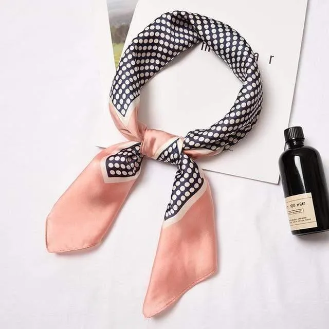 Small Fashion Print Silk Scarf