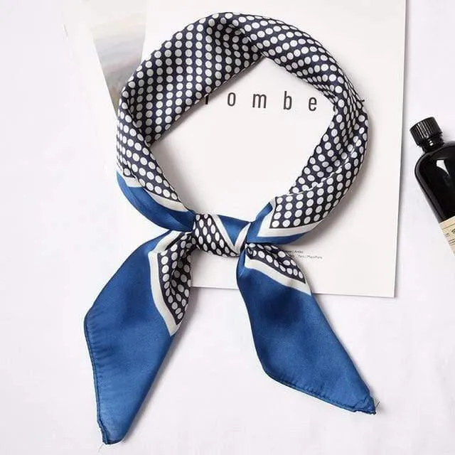 Small Fashion Print Silk Scarf