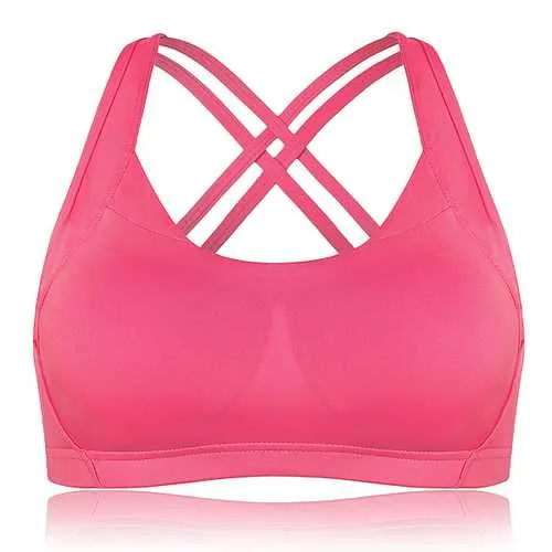 Soft Wireless Padding Criss-cross Back Shockproof Sport Bra