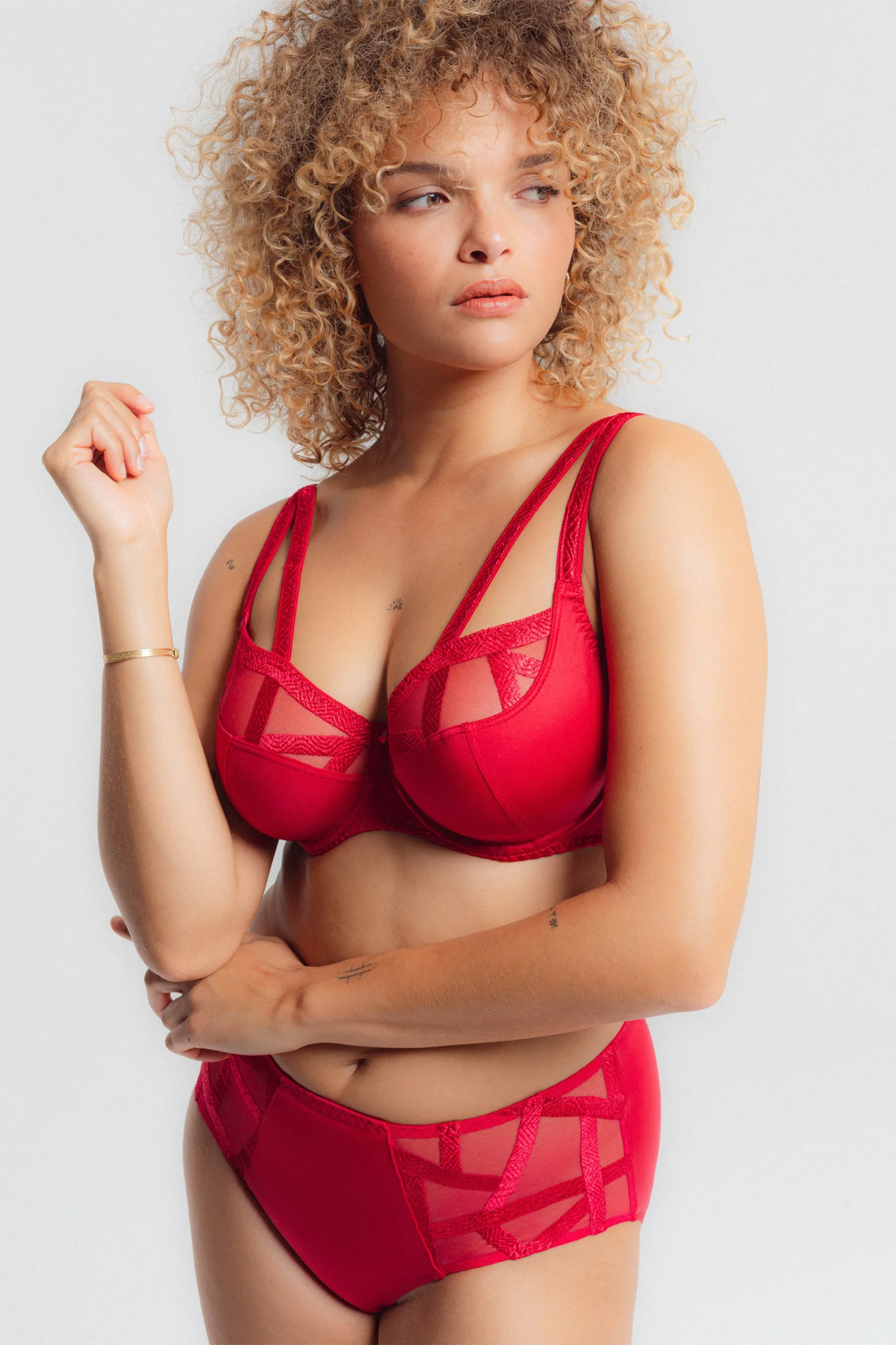 Série Full Cup Bra Rouge