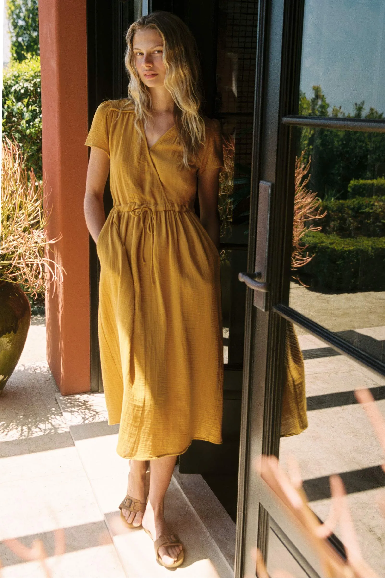 The Dawn Dress | Mustard Gauze