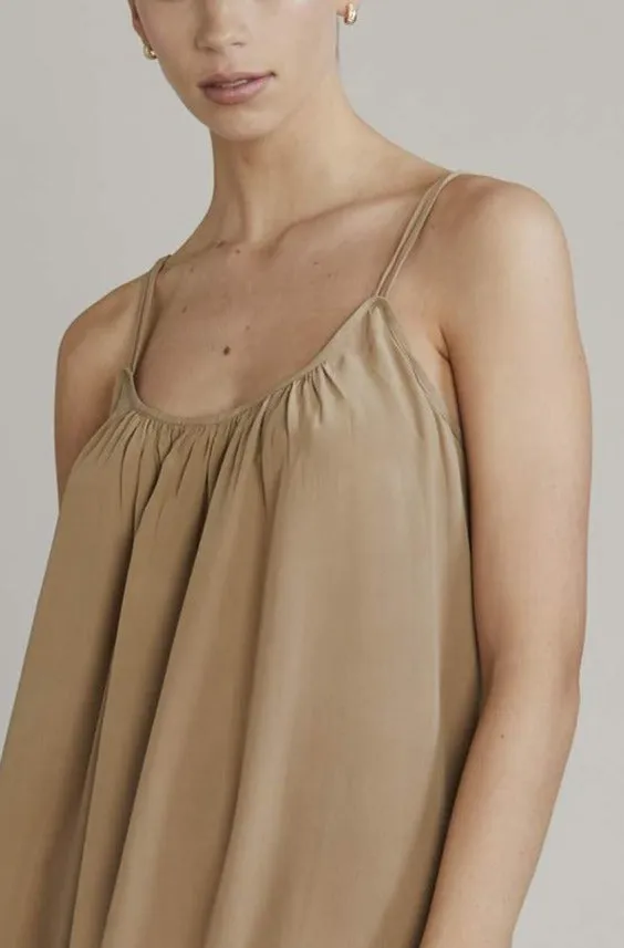 Victoria Silk Nightgown - Biscuit