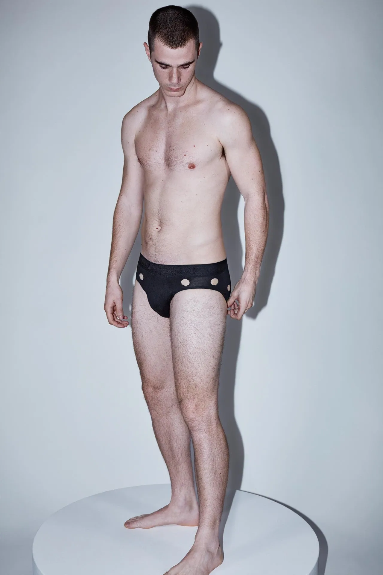 WE ARE SPASTOR BLACK BRIEF W/ HOLES