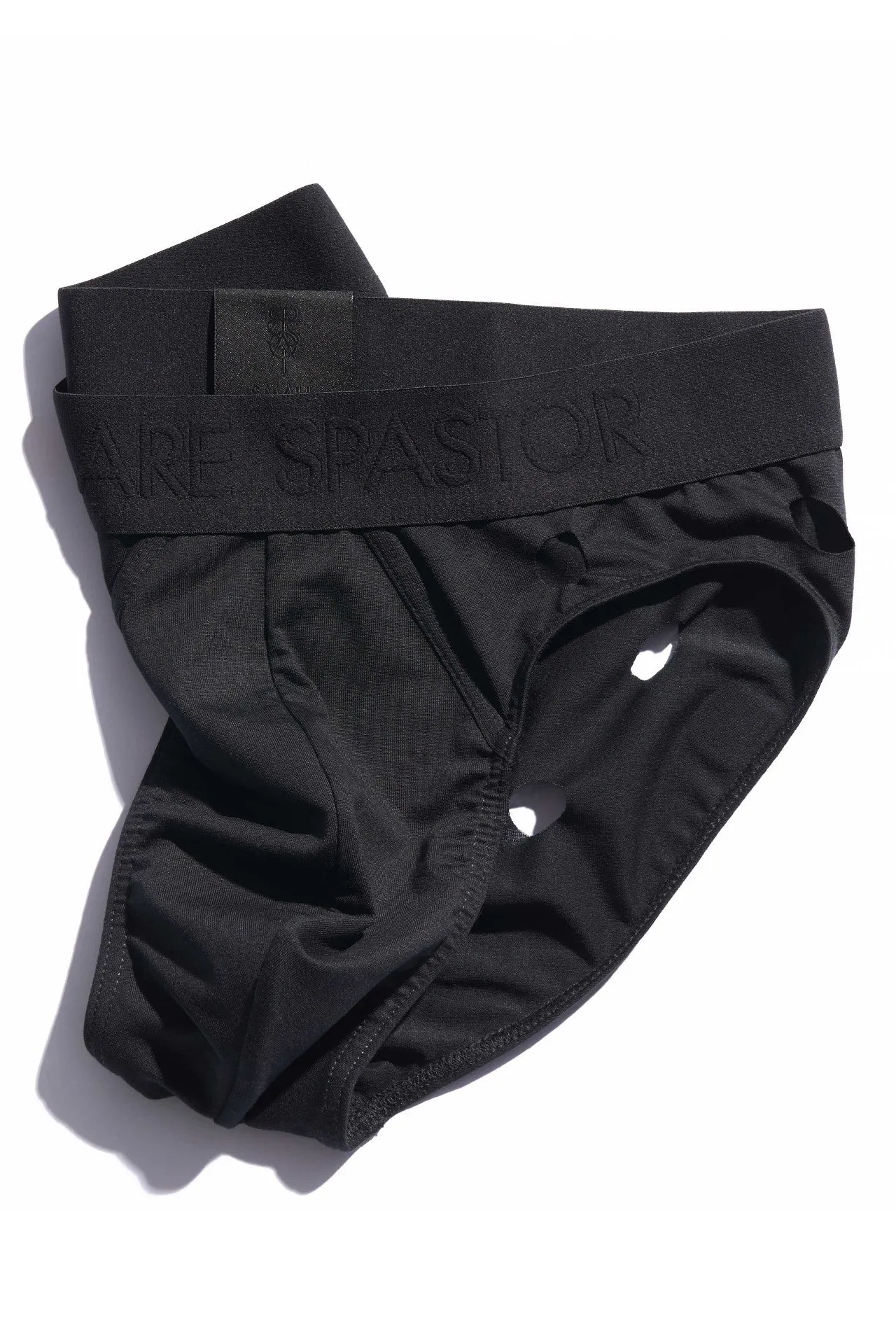 WE ARE SPASTOR BLACK BRIEF W/ HOLES