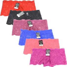 Wholesale Lady Lace Shortie Panty Boyshorts, U14128